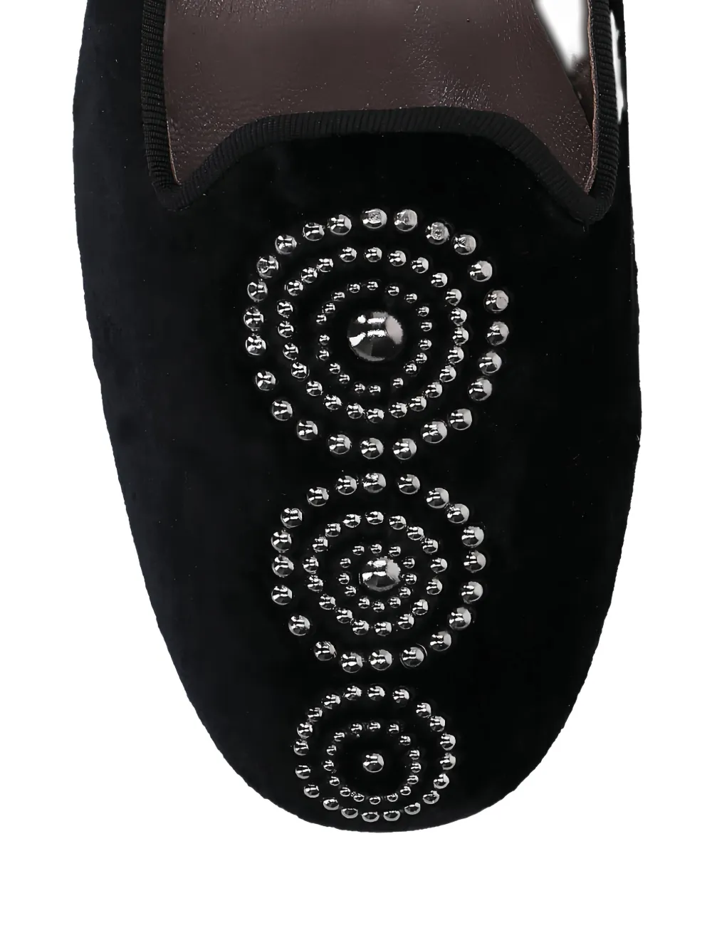 Castañer stud-embellishments velvet loafers - Zwart