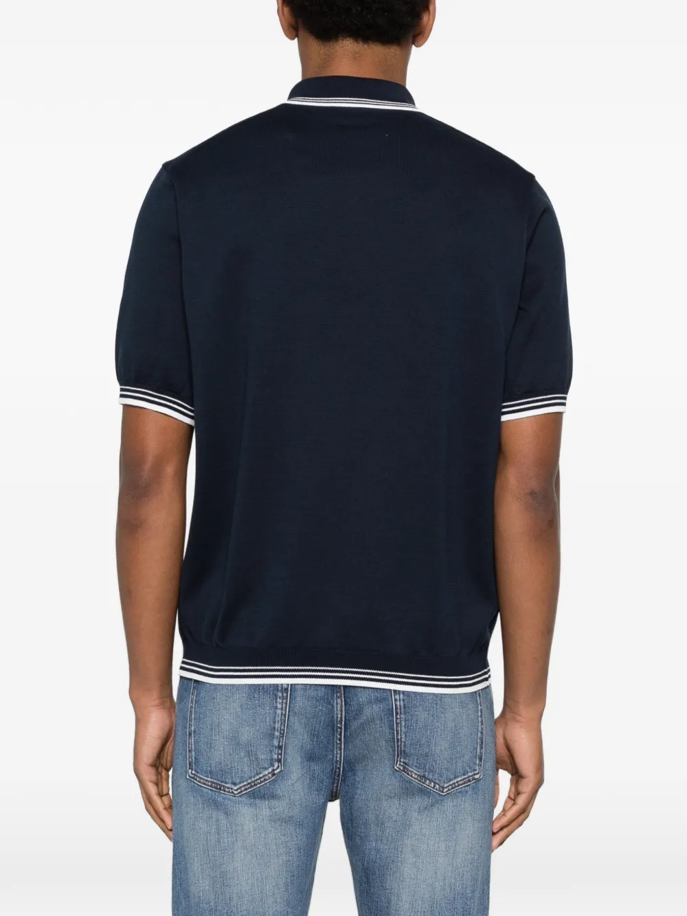 Paul & Shark Poloshirt met gestreepte afwerking Blauw
