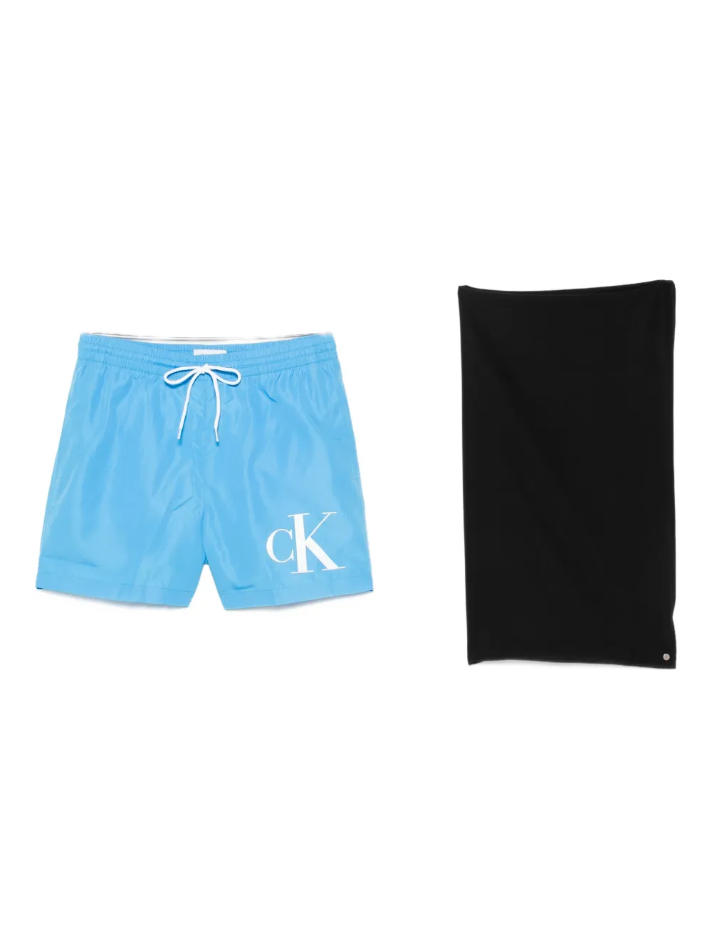  Calvin Klein Logo Swim Shorts Set - Blue 
