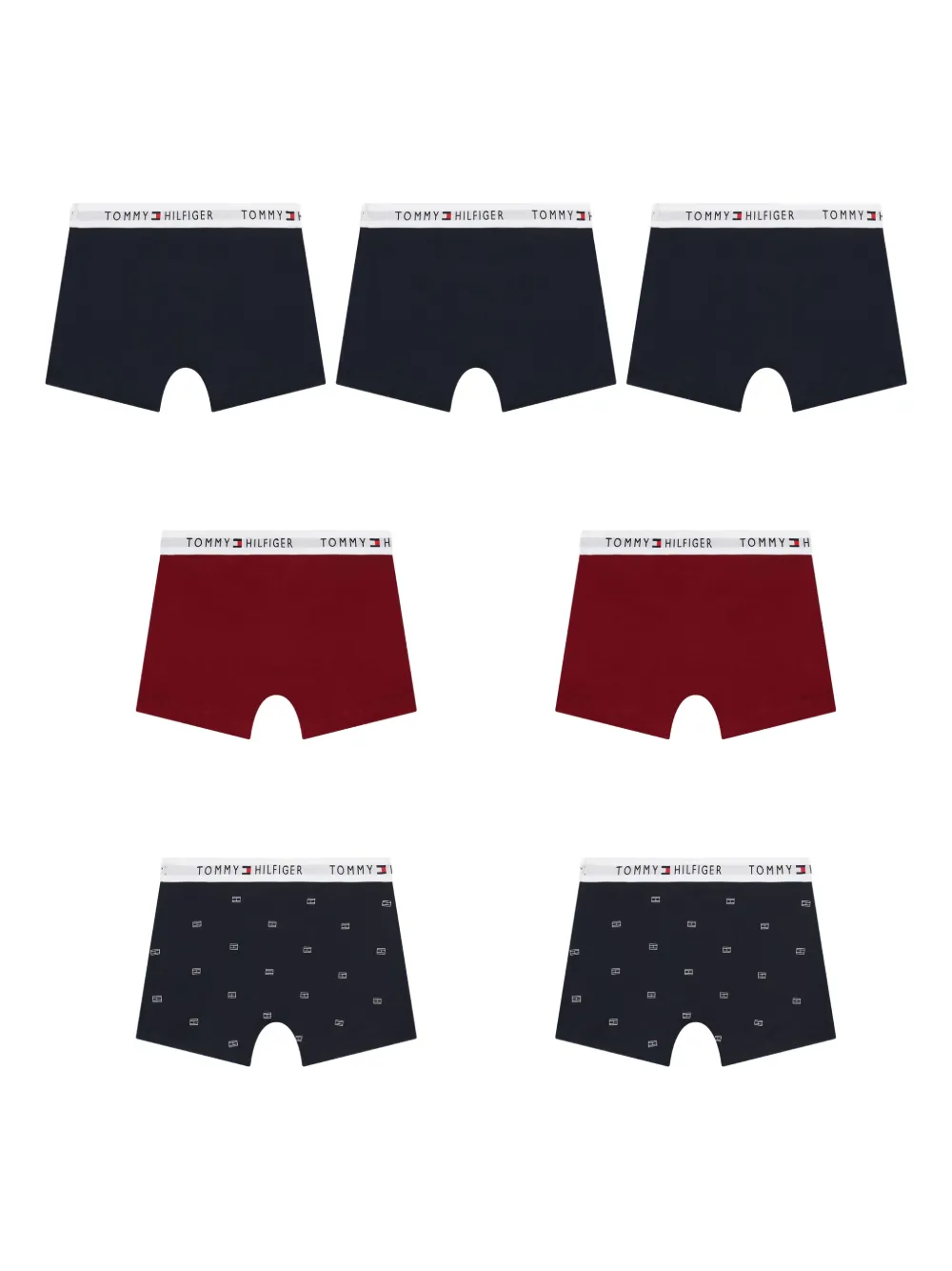 Tommy Hilfiger Junior Zeven boxershorts met logoband Blauw