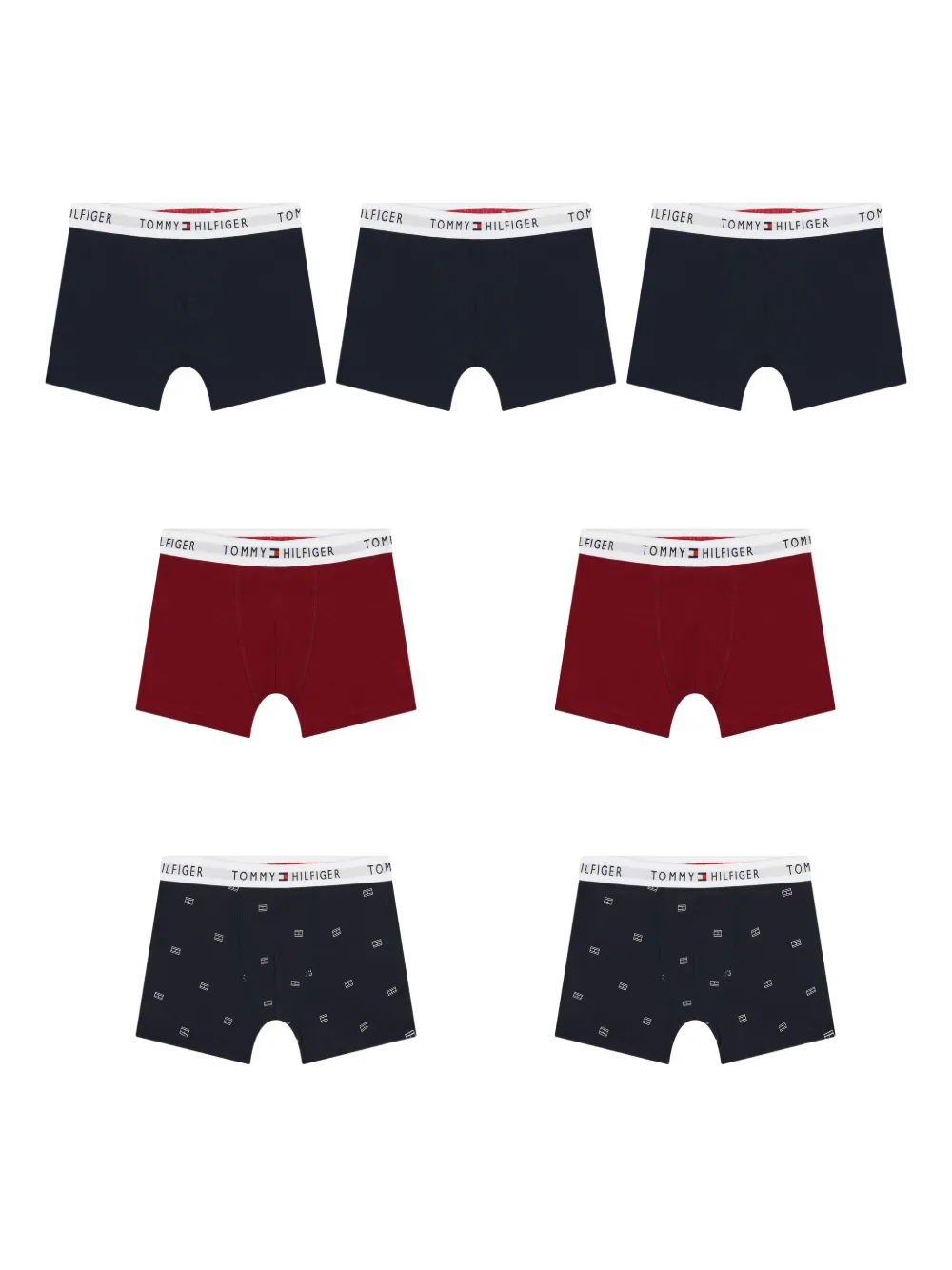 Tommy Hilfiger Junior 7er-Set Boxershorts mit Logo-Bund - Blau