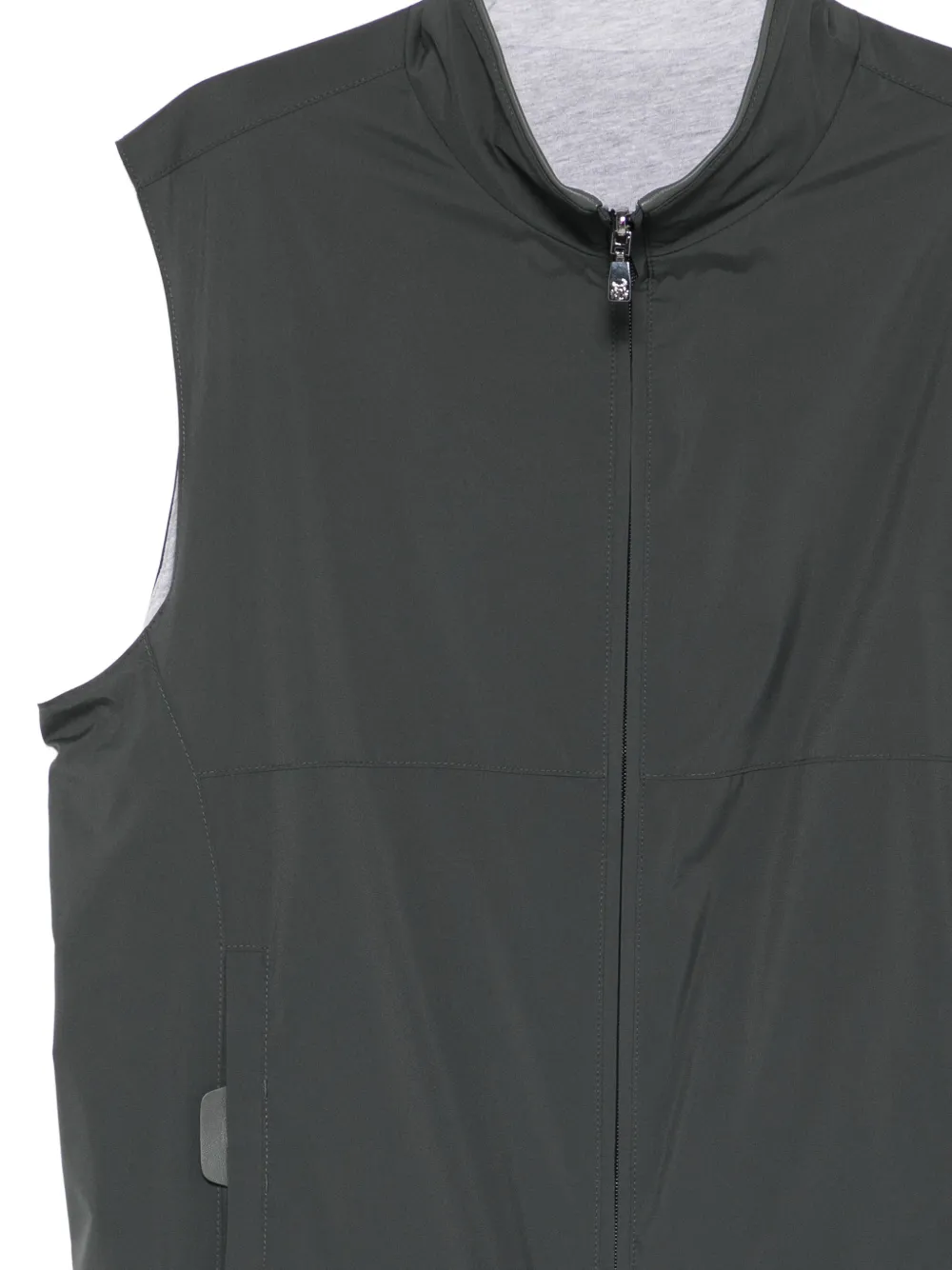  Corneliani Zip-up Sleeveless Gilet - Grey 