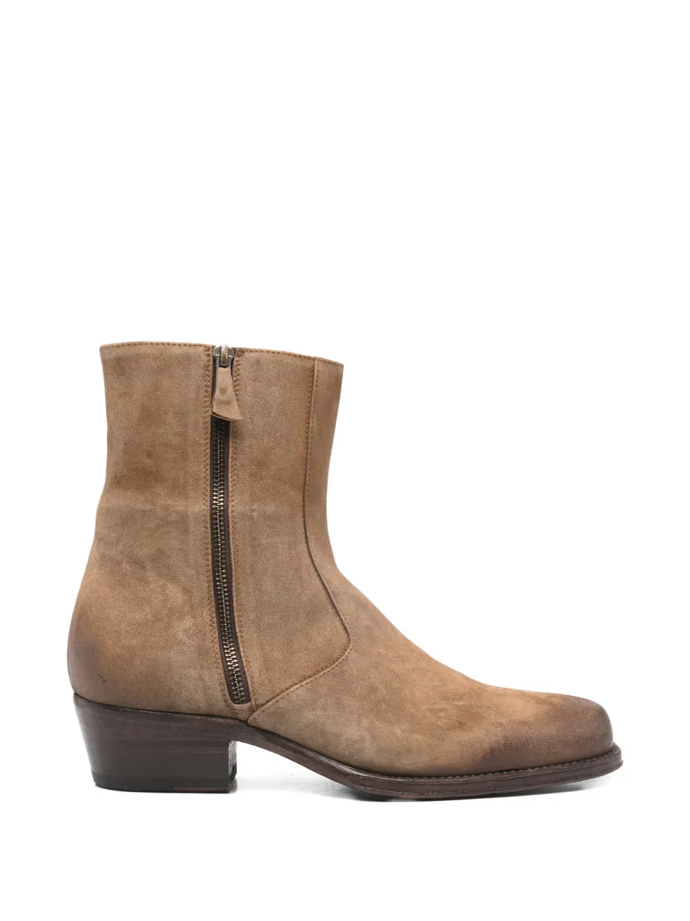 Cenere GB zip boots - Marrone