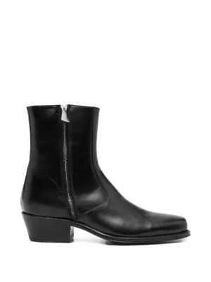 EGONlab. Spike Leather Boots | Black | FARFETCH VN