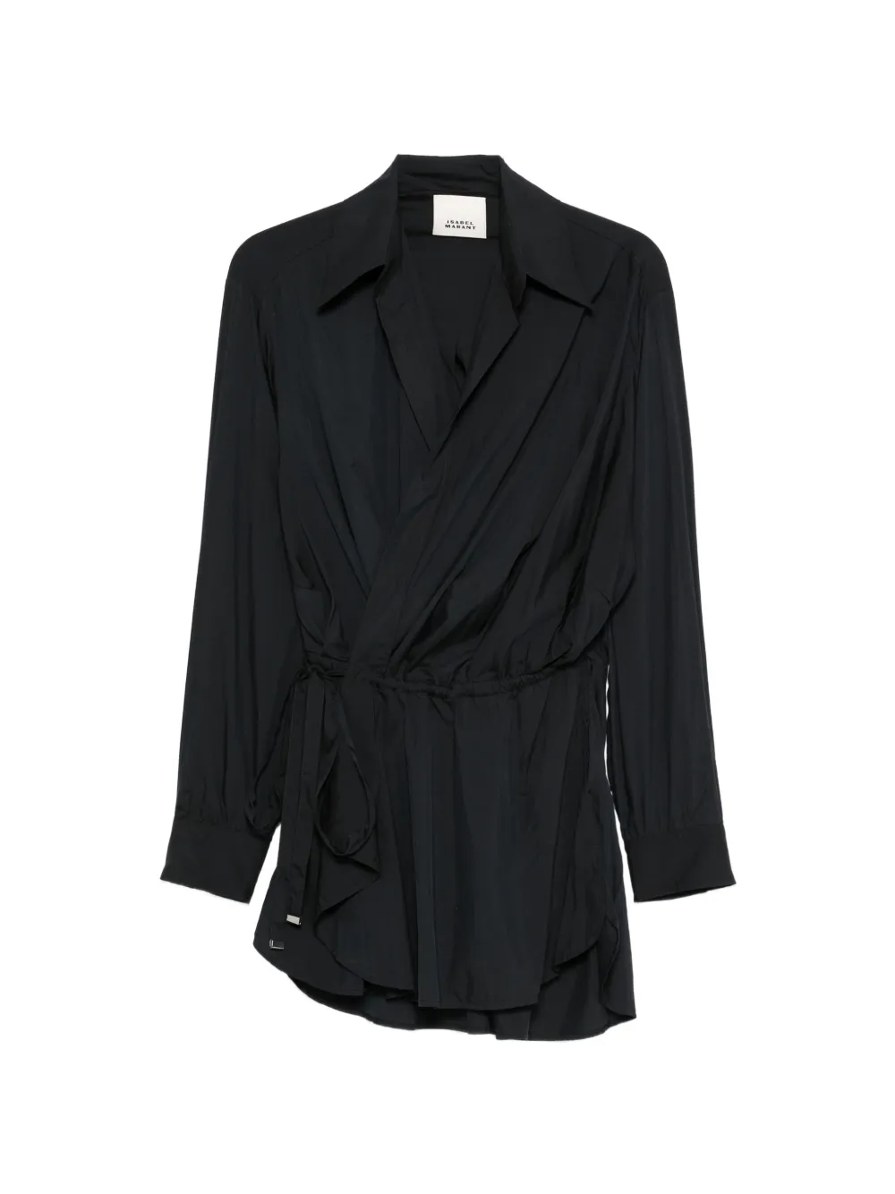 ISABEL MARANT Keren wrap-design blouse - Nero