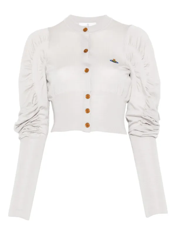 Vivienne Westwood Eli Cropped Cardigan in Neutrals