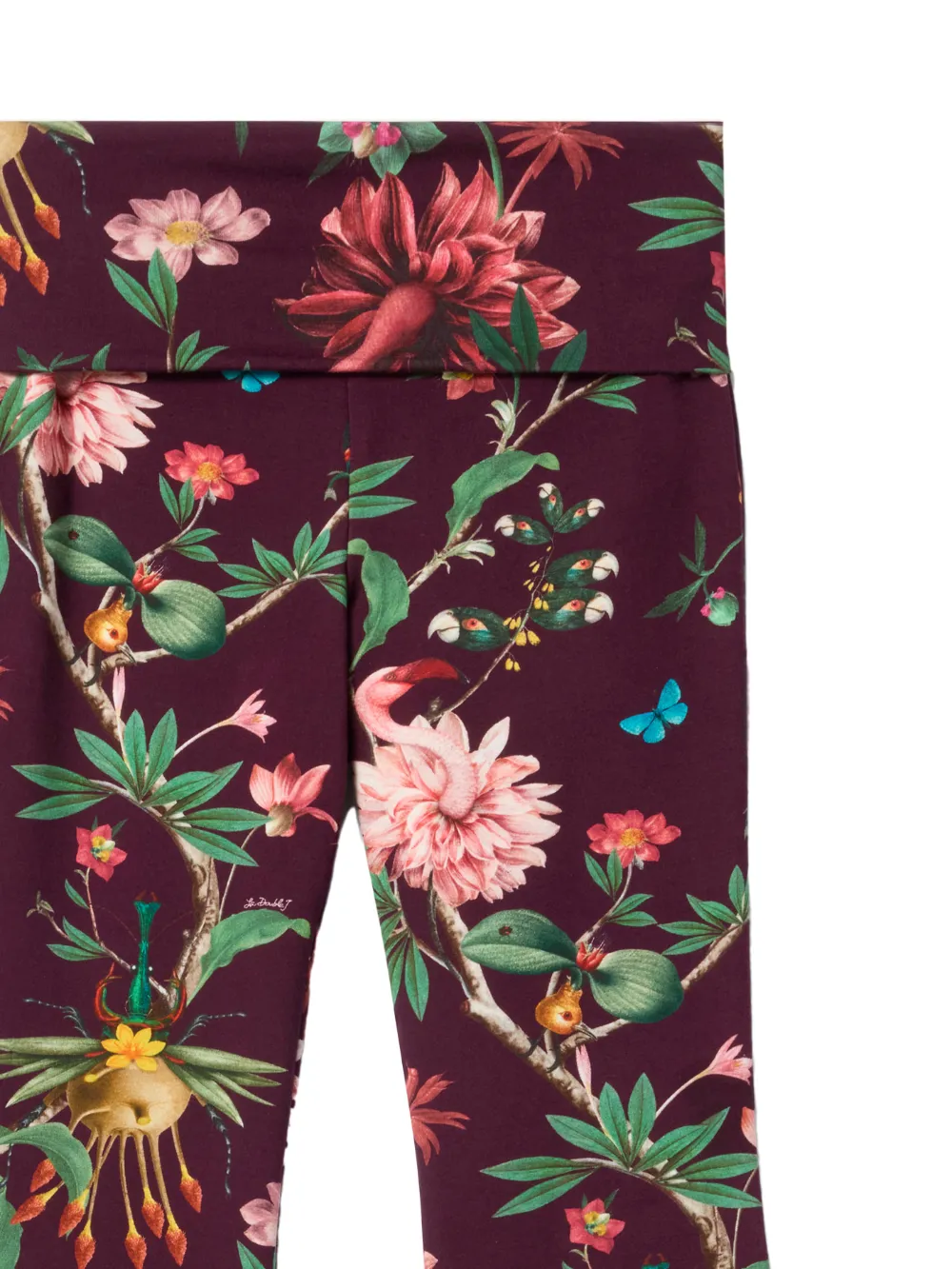La DoubleJ floral flared trousers - Paars