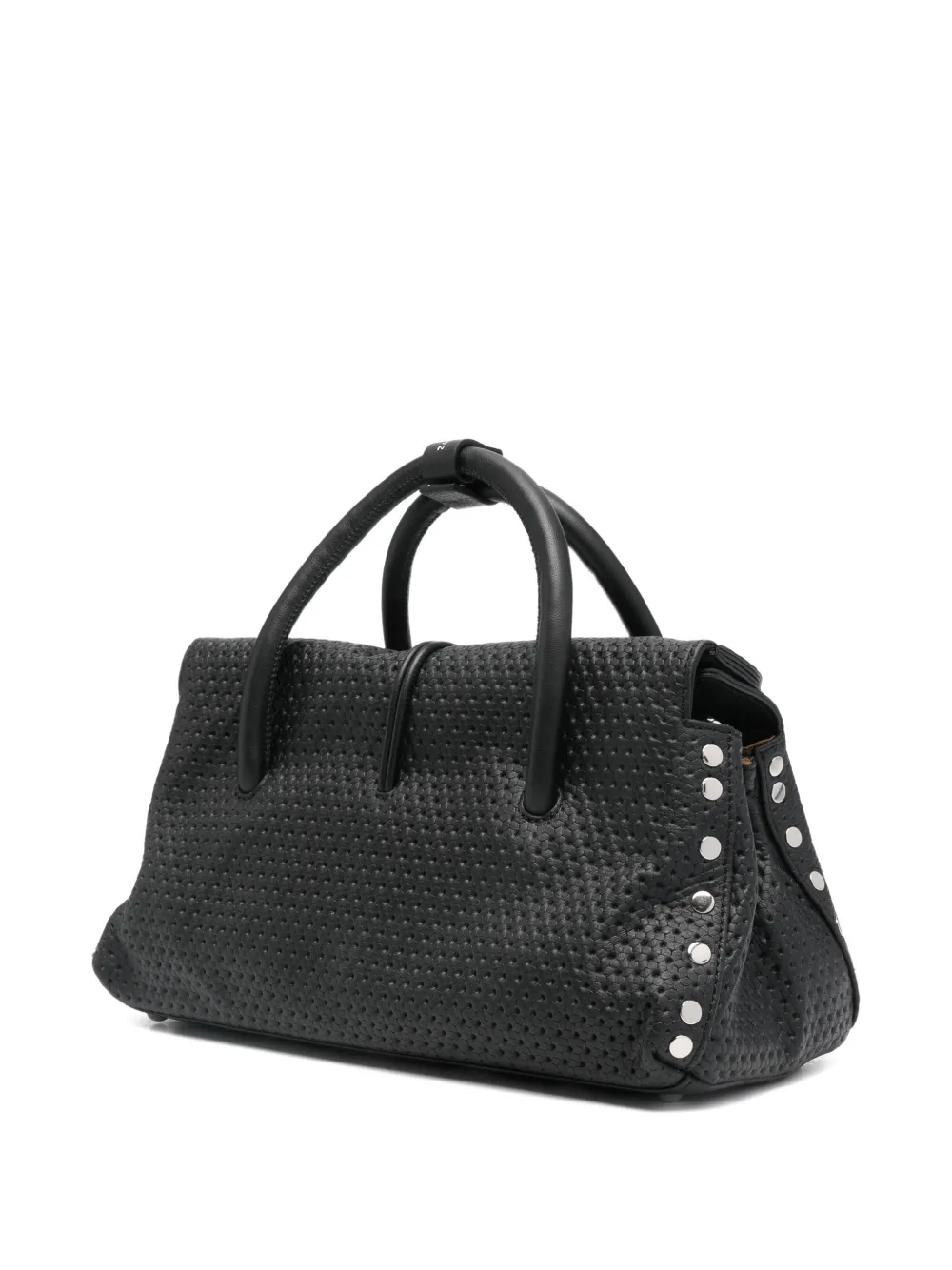 Zanellato Dotta Casa Venissa shopper met textuur en studs Zwart