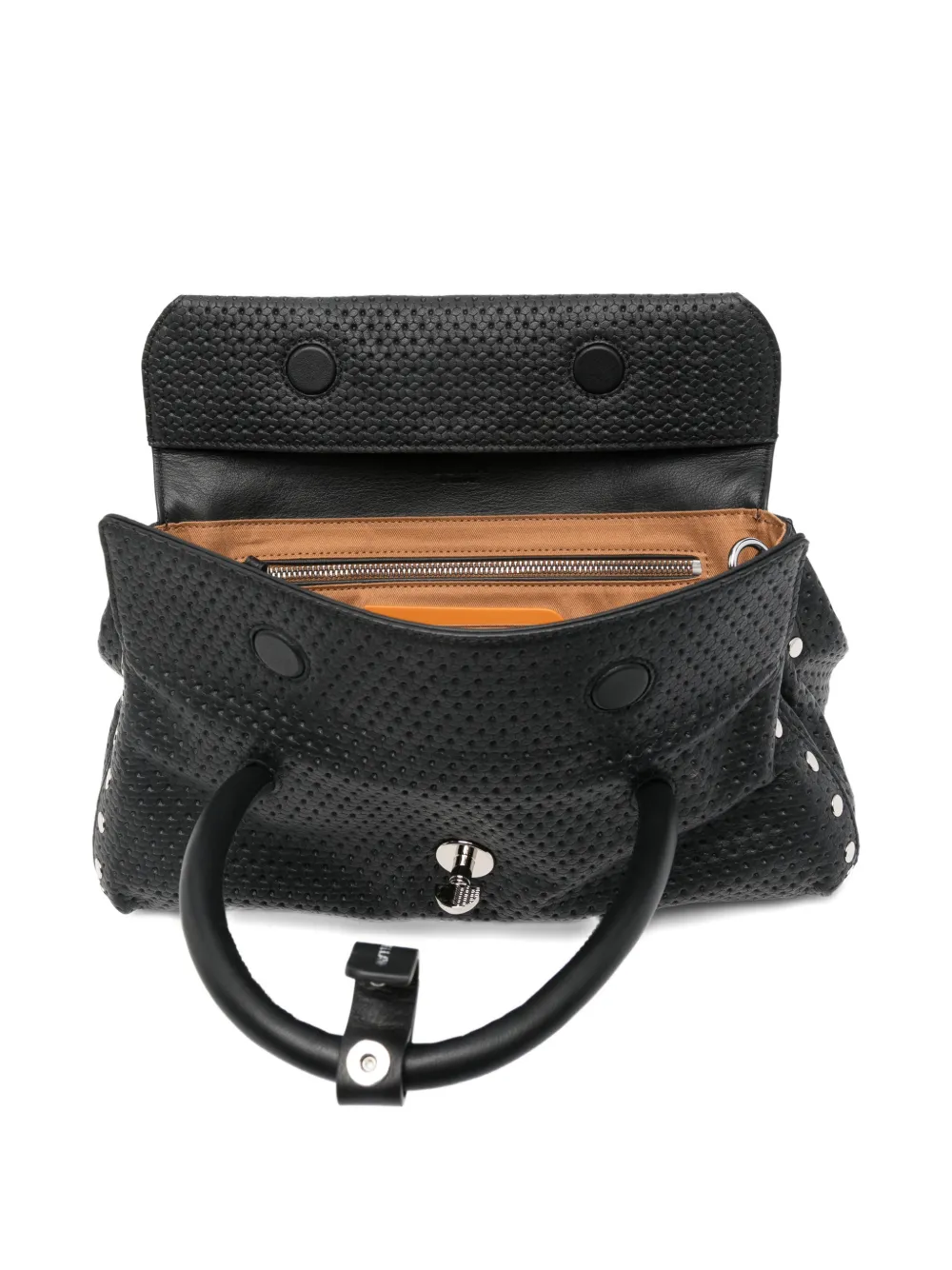 Zanellato Dotta Casa Venissa shopper met textuur en studs Zwart
