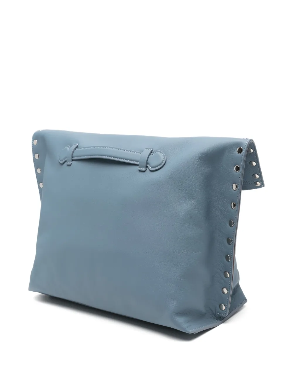 Zanellato Medium Saeta leren shopper met studs - Blauw