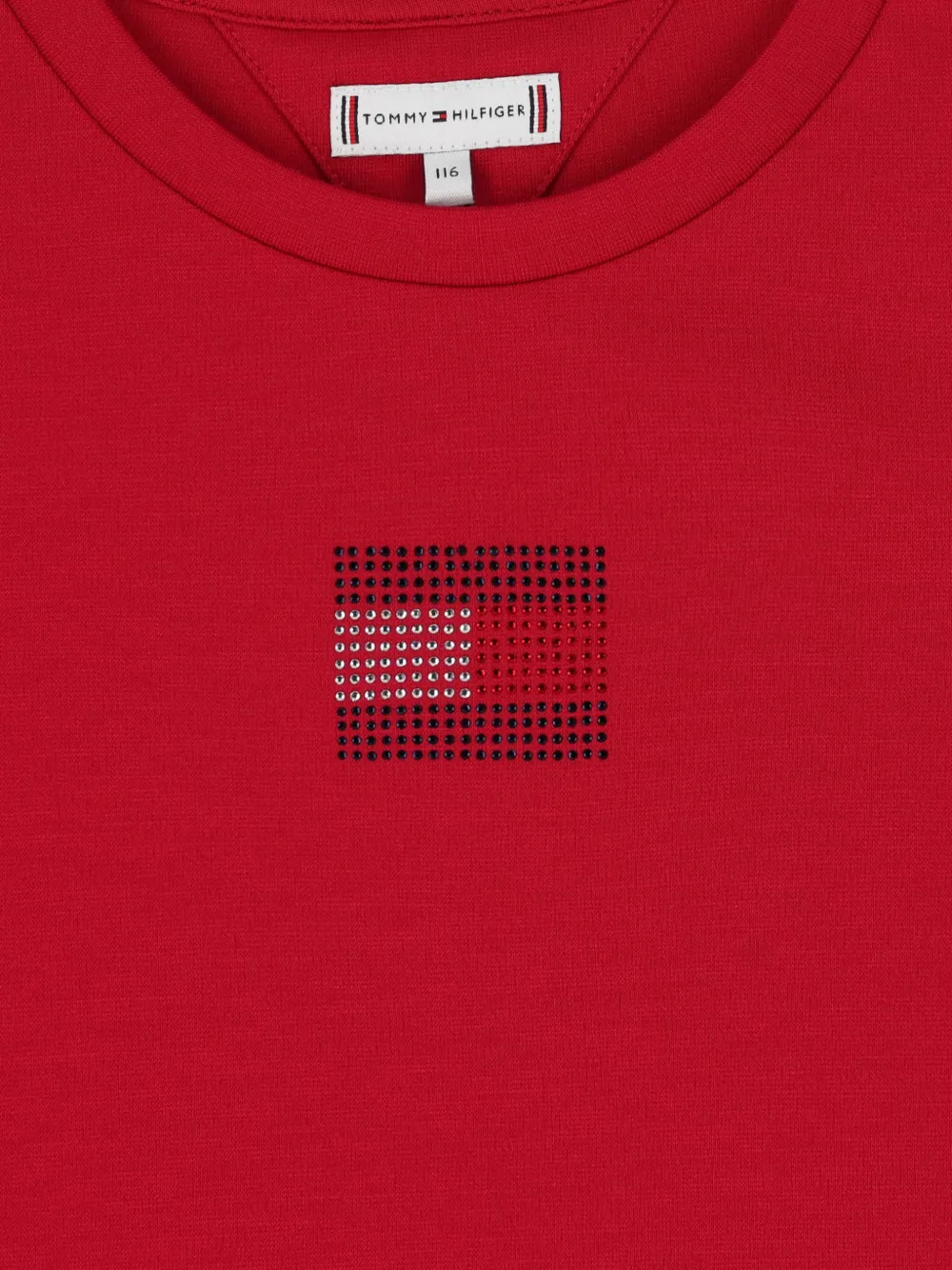 Tommy Hilfiger Junior Jurk met logodetail Rood