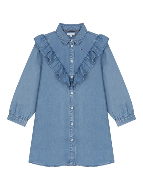 Tommy Hilfiger Junior ruffled-detail denim dress