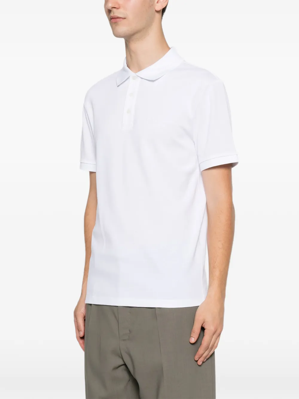 Balmain Poloshirt met geborduurd logo Wit