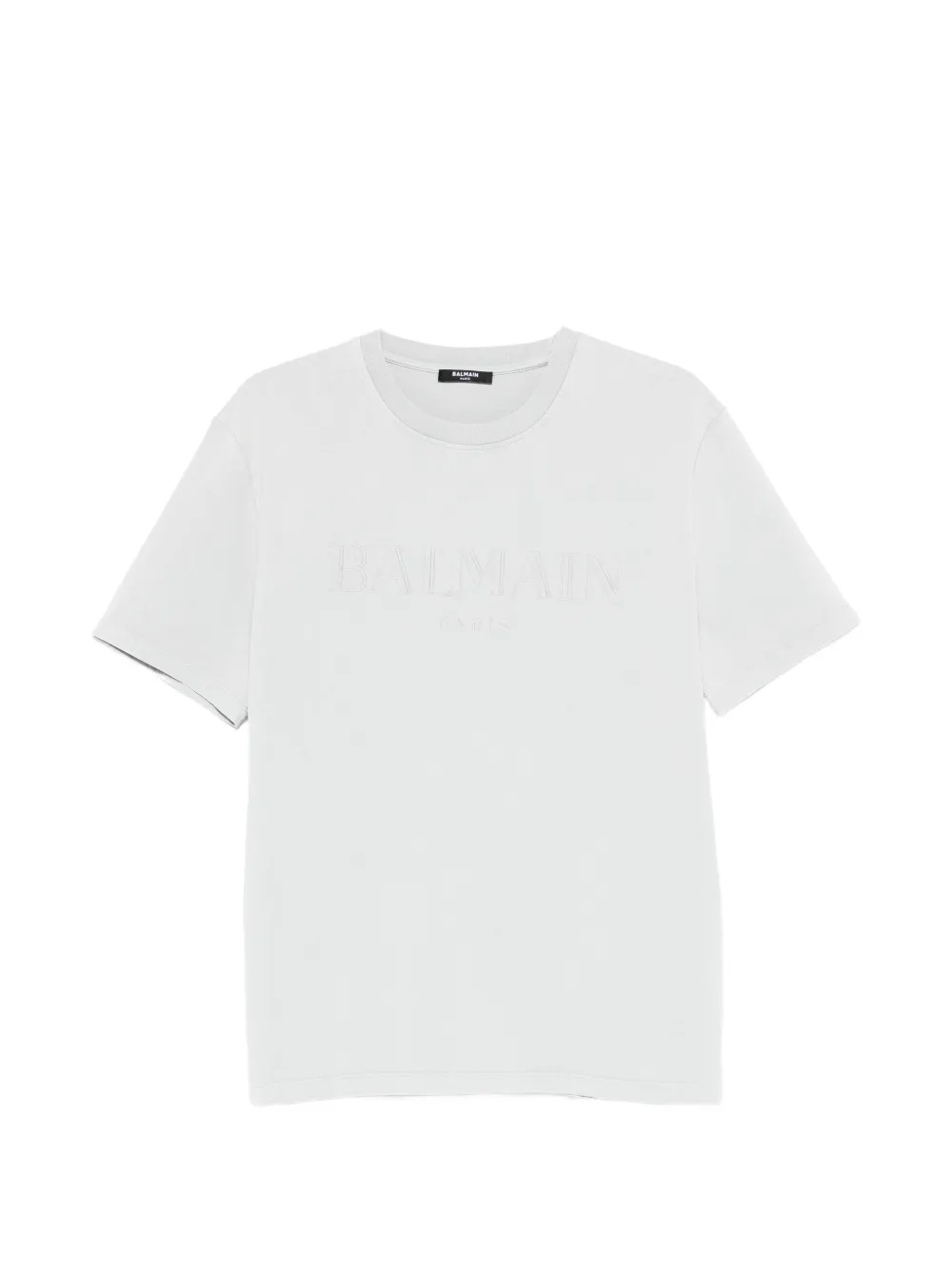 Balmain logo-embroidered T-shirt - Grigio