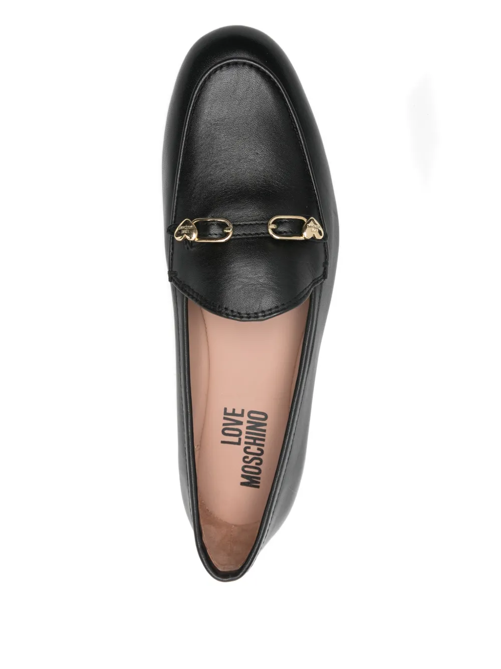 Love Moschino buckle-detail loafers Zwart