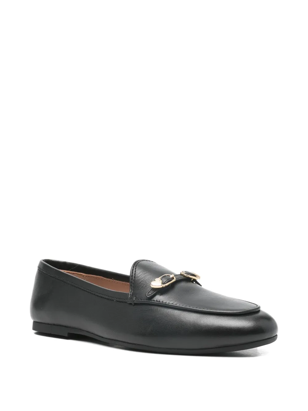 Love Moschino buckle-detail loafers - Zwart