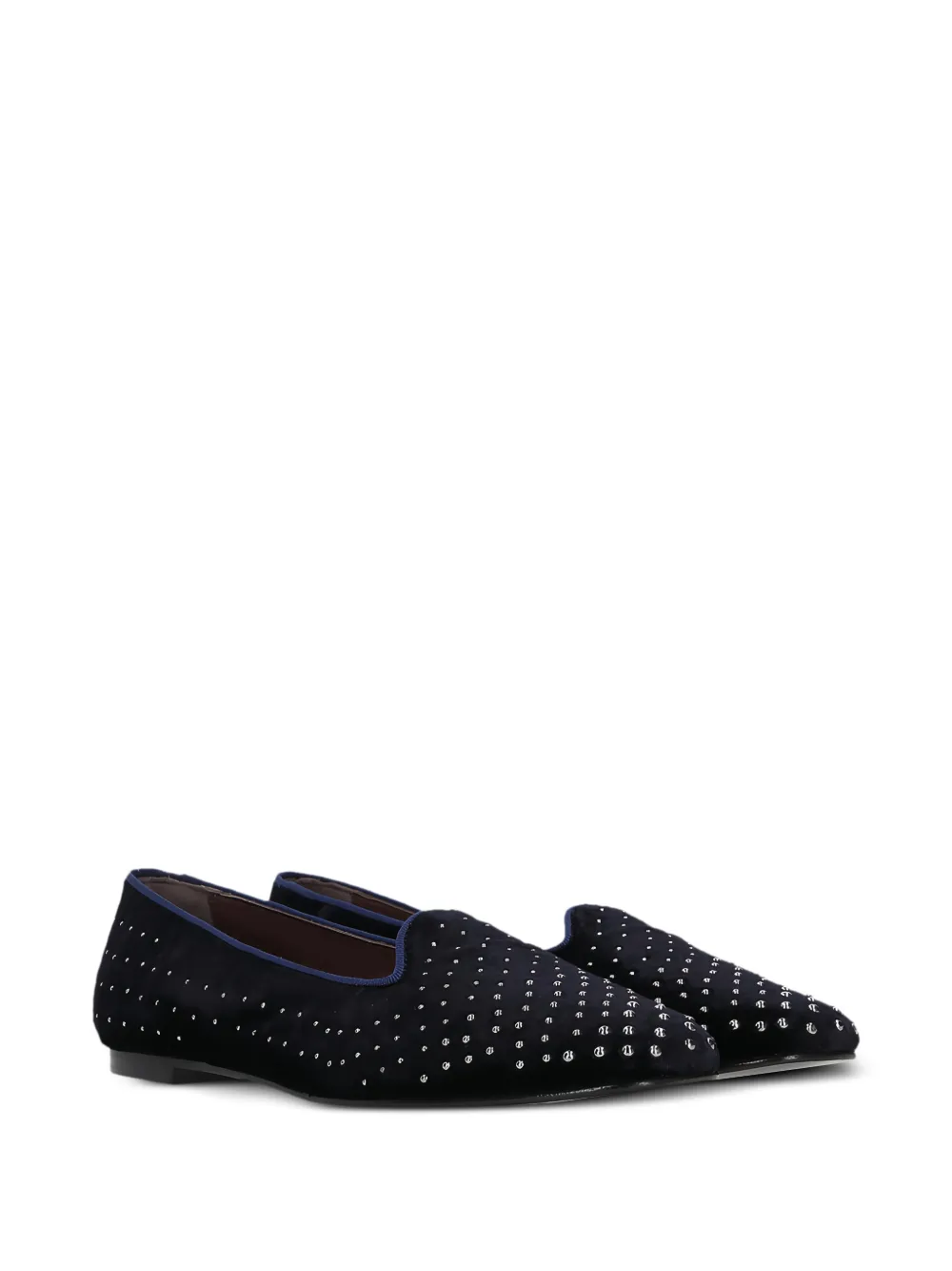 Castañer Fluwelen loafers met studs Blauw