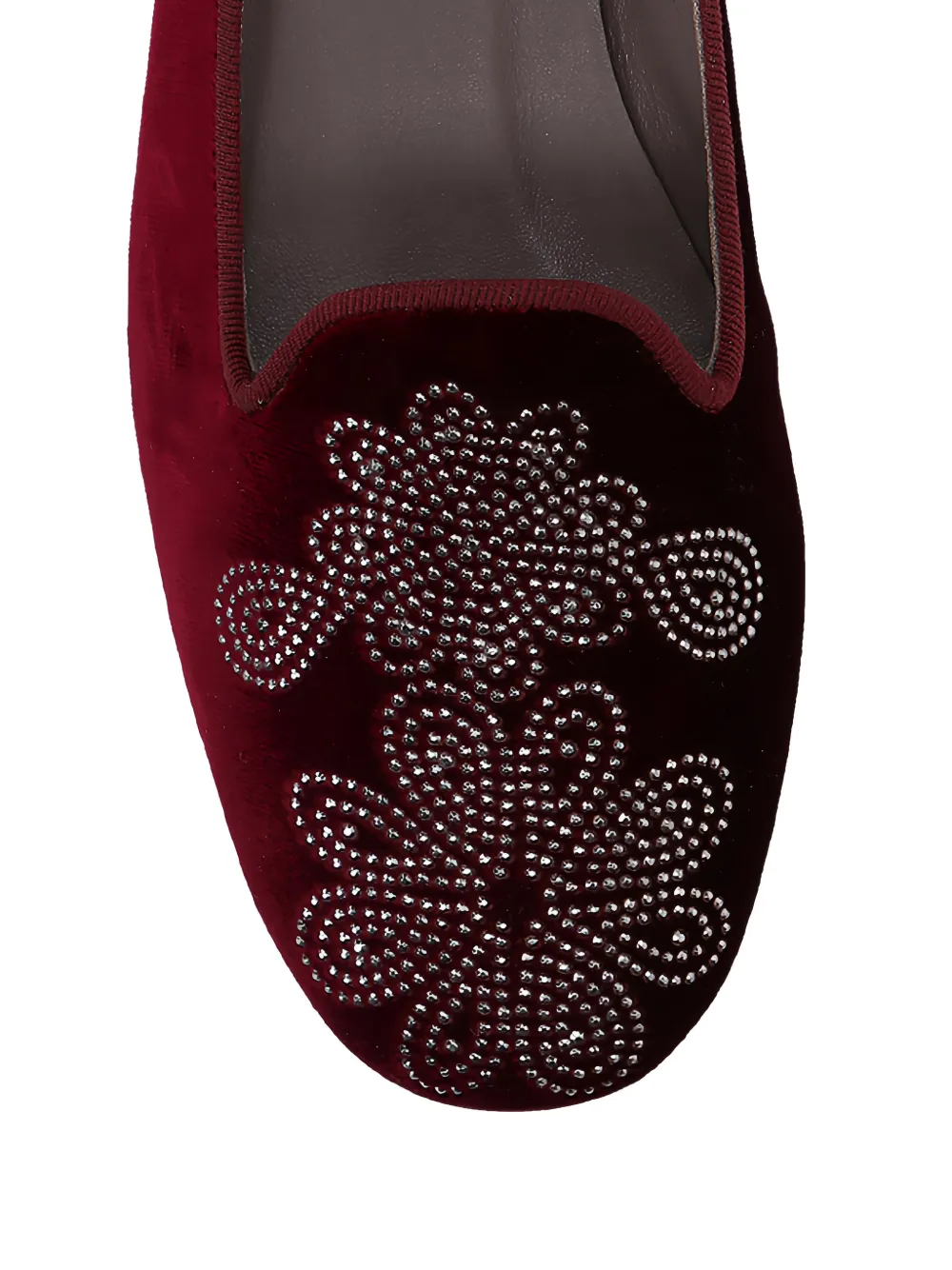 Castañer floral-motif velvet loafers Rood