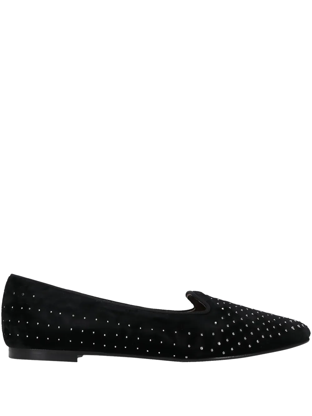 Castañer studded velvet loafers - Nero