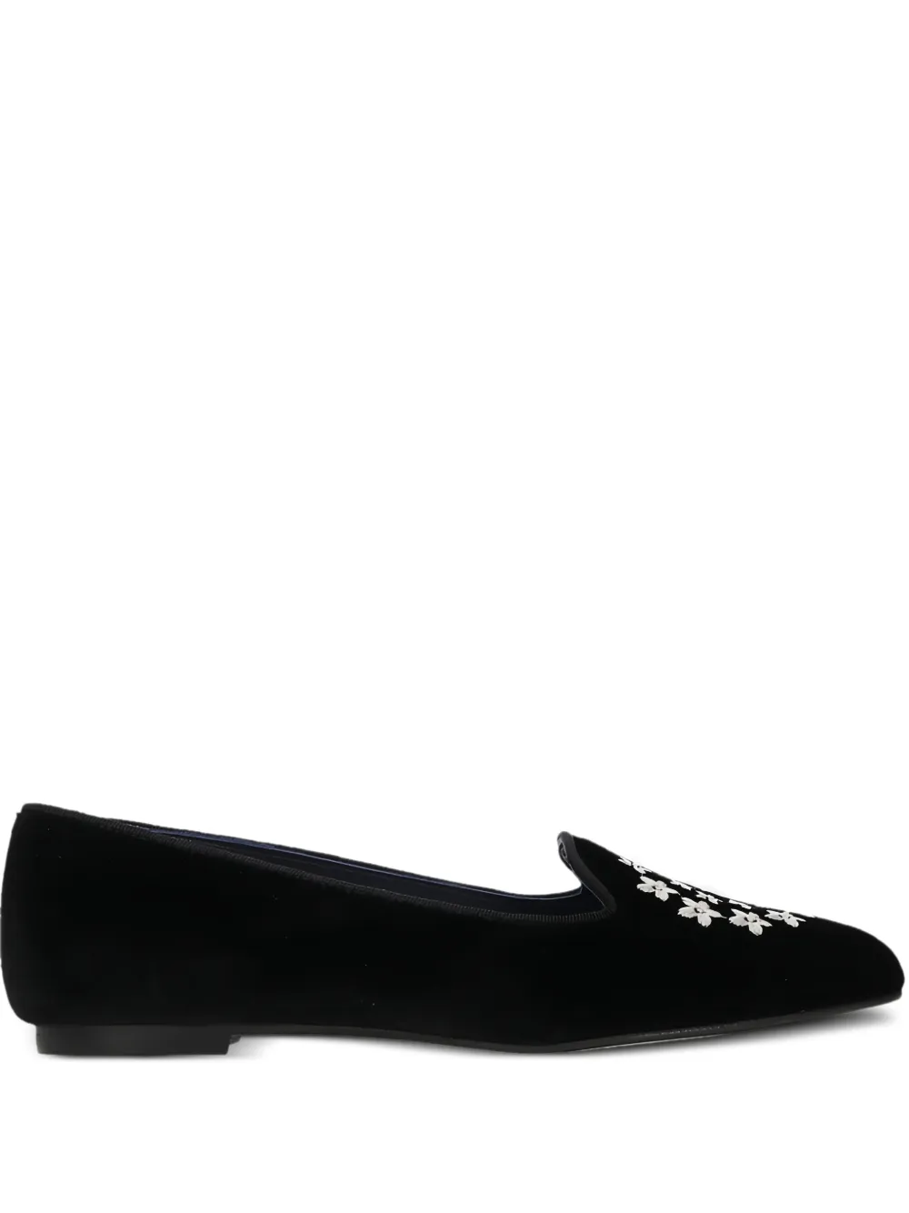Castañer floral-embroidery loafers - Nero