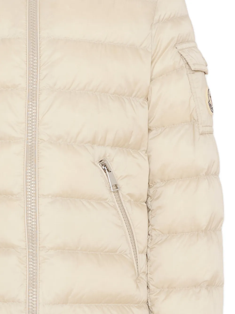 Moncler Enfant Donsjack met capuchon Beige