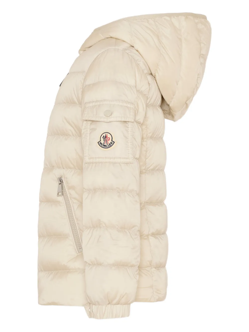 Moncler Enfant Donsjack met capuchon Beige