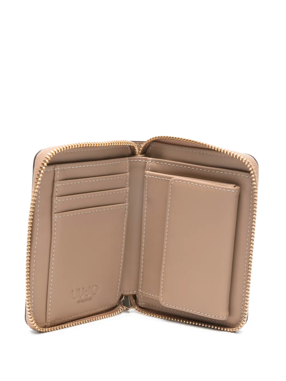  Liu Jo Logo Zip Wallet - Neutrals 