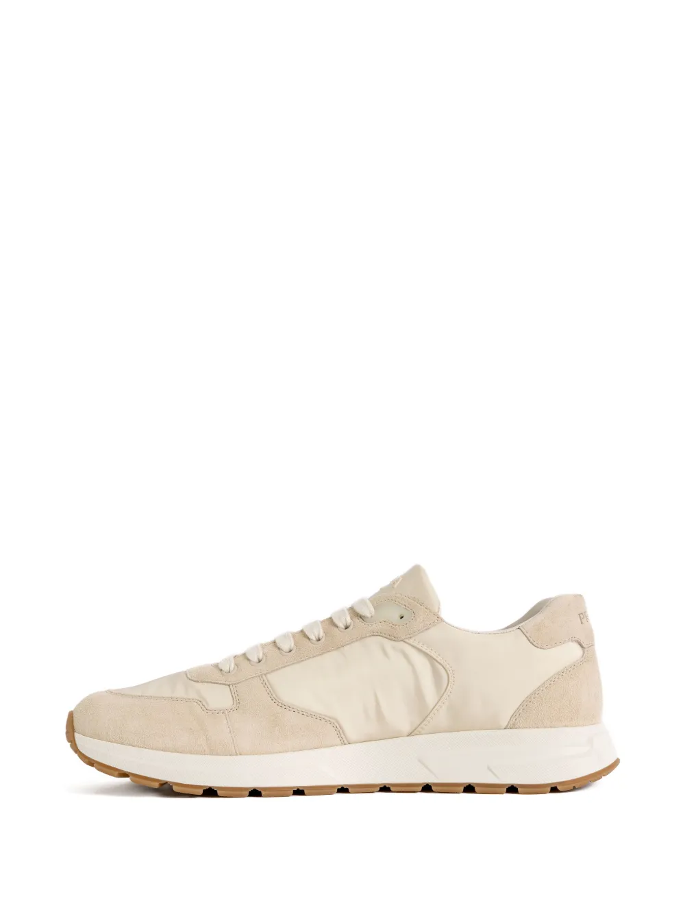 Prada logo-plaque sneakers Beige