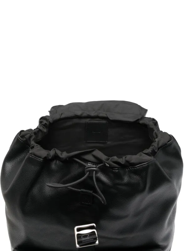 calvin klein mens leather backpack Men Emblem Black Poly W29 This sleek backpack features a modern pebble texture Leather Calvinklein Rucksack Mens Backpack