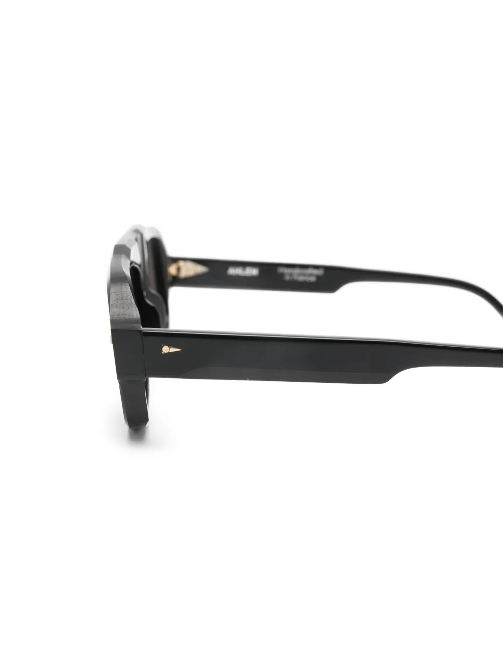  Ahlem George V Pilot-frame Sunglasses - Black 