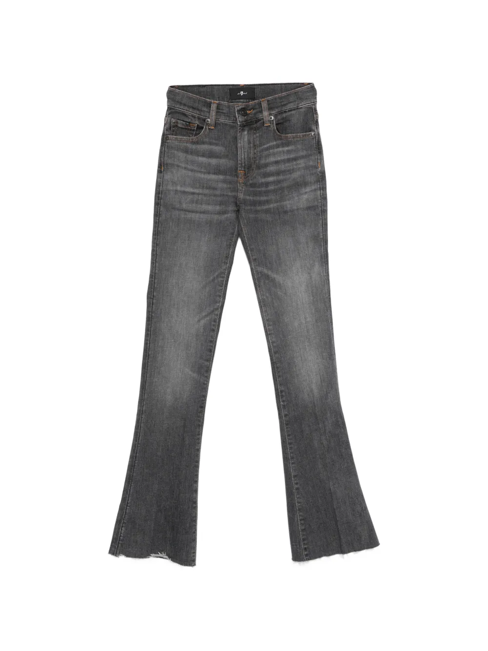7 For All Mankind frayed-hem bootcut jeans - Grigio