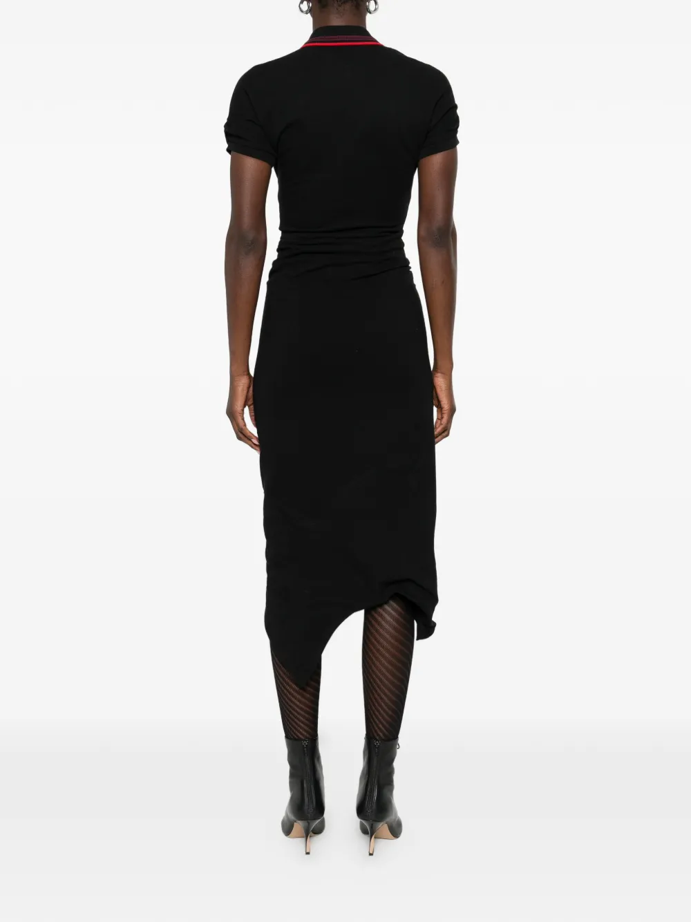 Vivienne Westwood Pulling midi-jurk met ruches Zwart