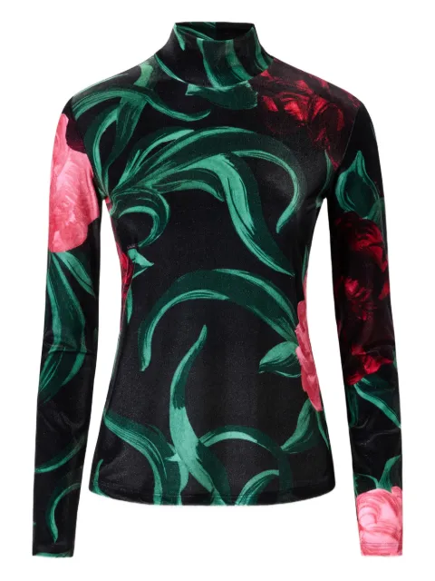 La DoubleJ floral-print turtleneck top