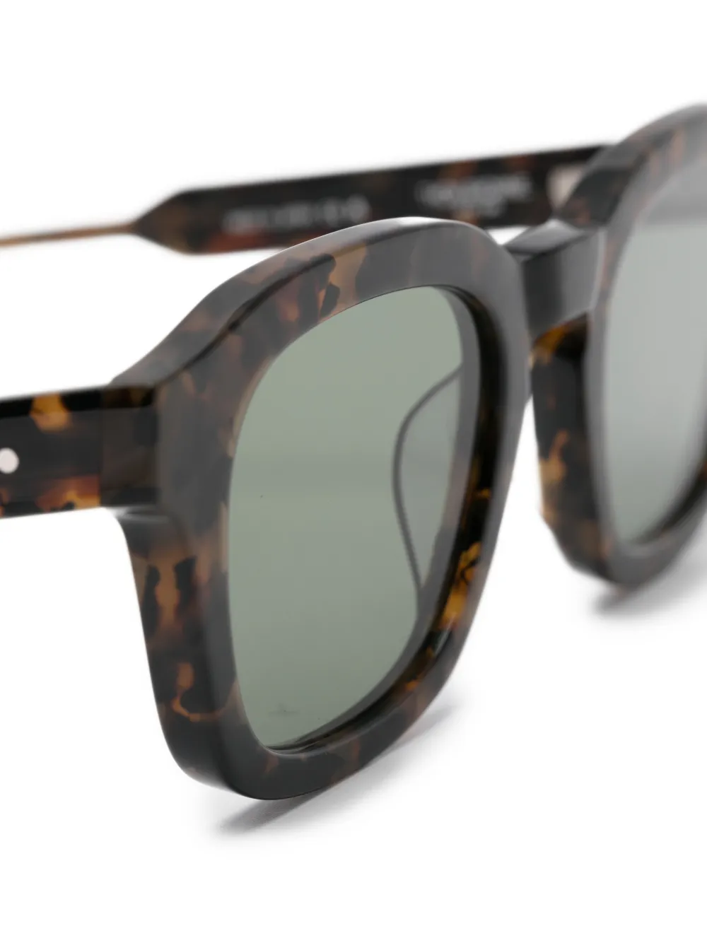 Thom Browne Eyewear Zonnebril met vierkant montuur Bruin