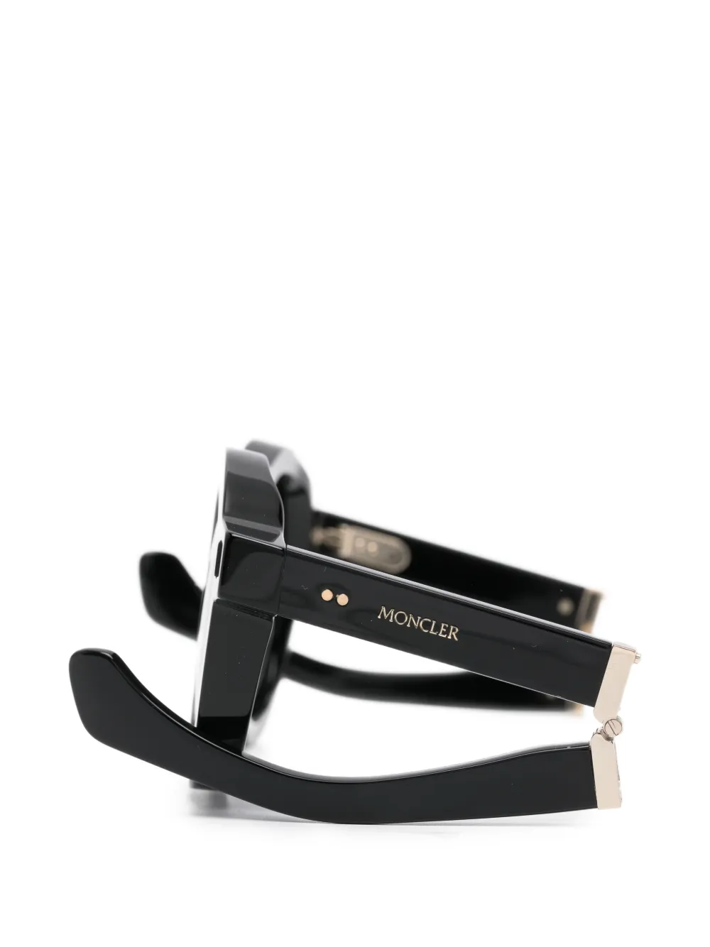 Moncler Eyewear Glisse zonnebril met rond montuur Zwart