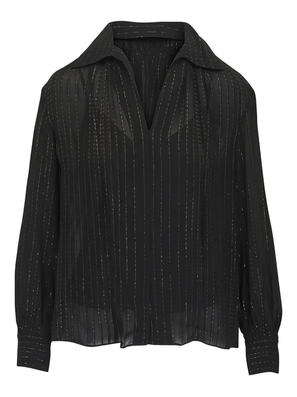 Vince striped V-neck blouse - Nero