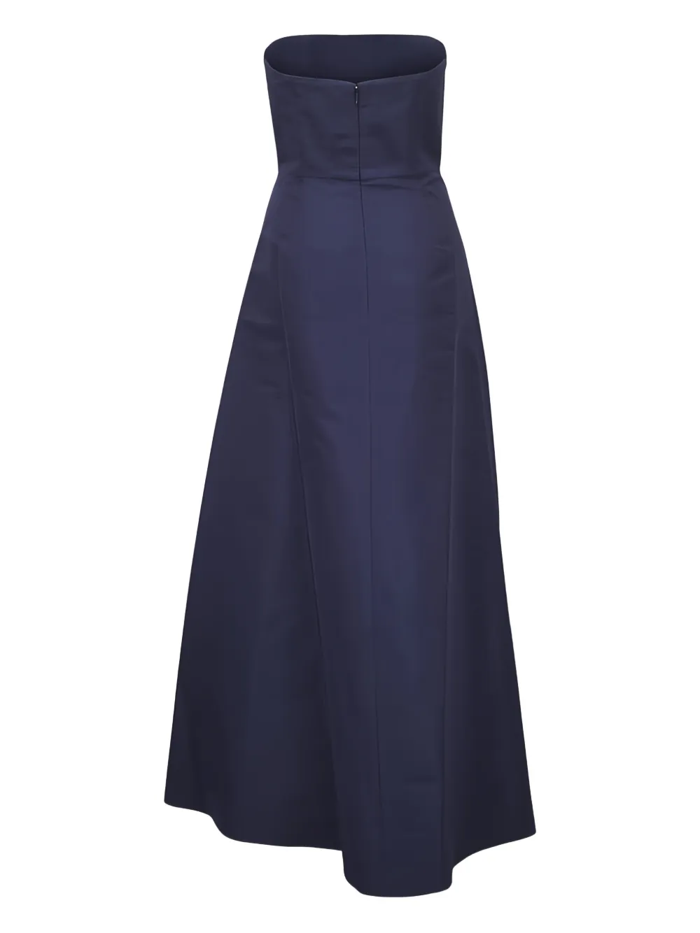 Carolina Herrera floral-embroidered strapless midi dress - Blauw