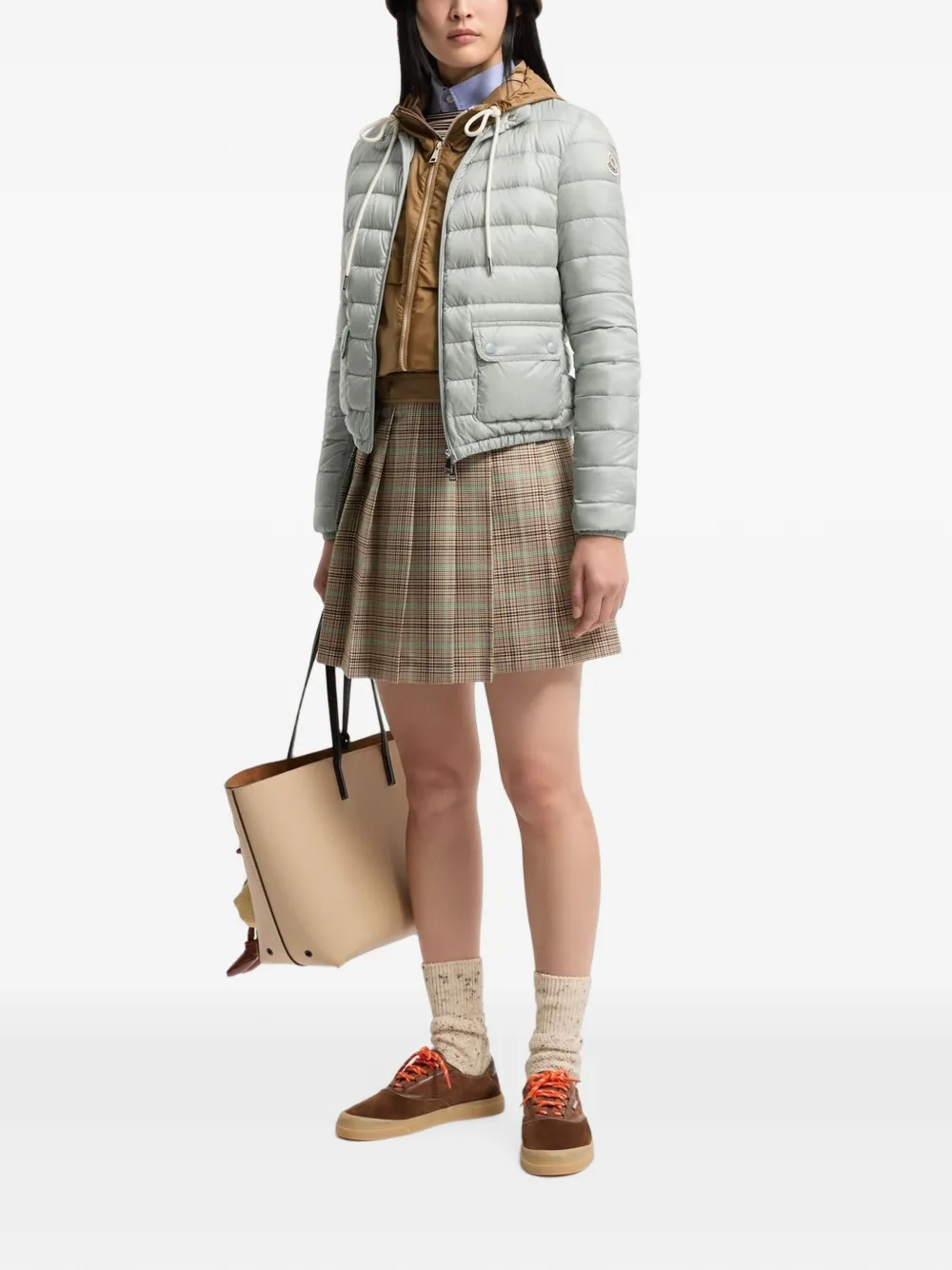 Moncler Gewatteerd jack met logopatch Grijs