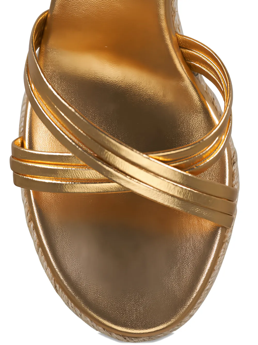 Gianvito Rossi Mekong strappy buckle espadrilles Goud