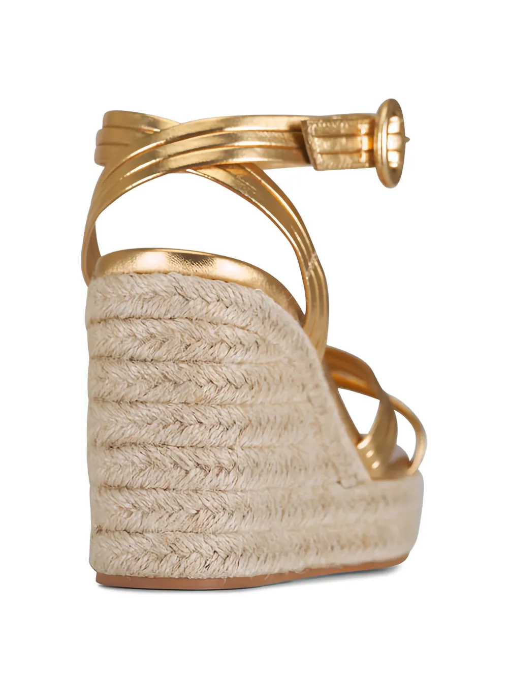 Gianvito Rossi Mekong strappy buckle espadrilles Goud