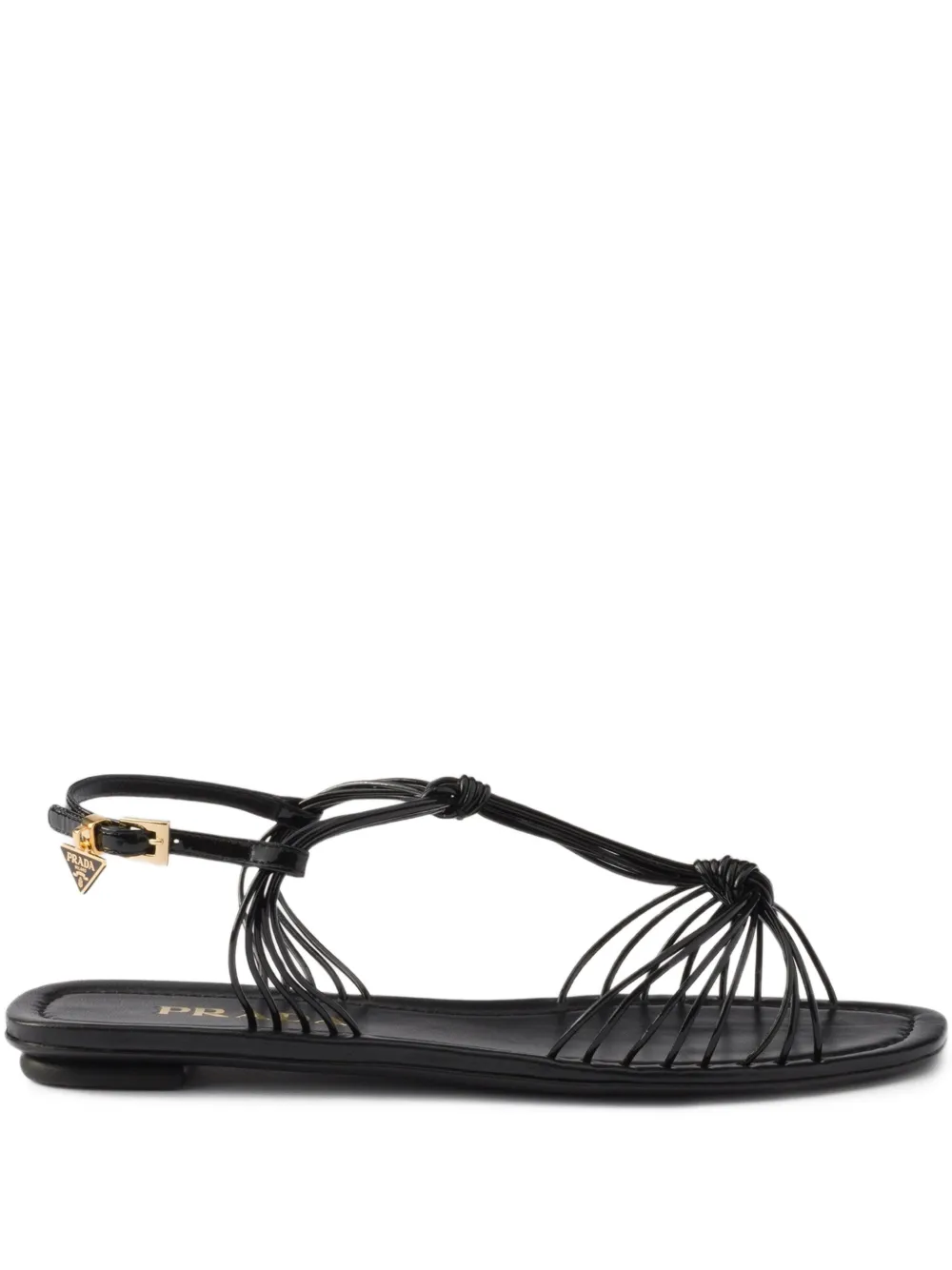 Prada Lakleren sandalen Zwart