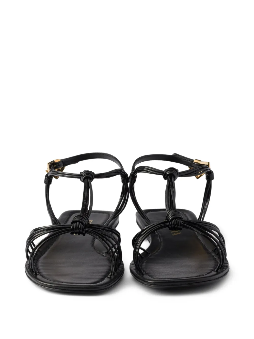 Prada Lakleren sandalen Zwart