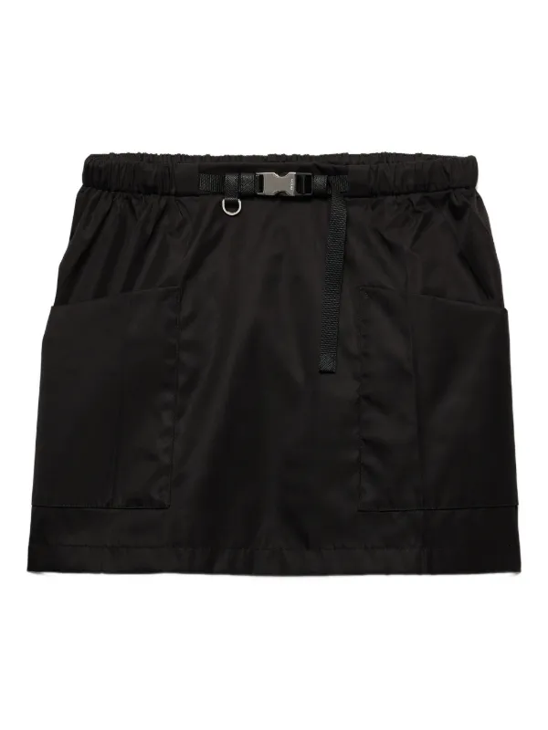 Prada Re-nylon Mini Skirt in Black