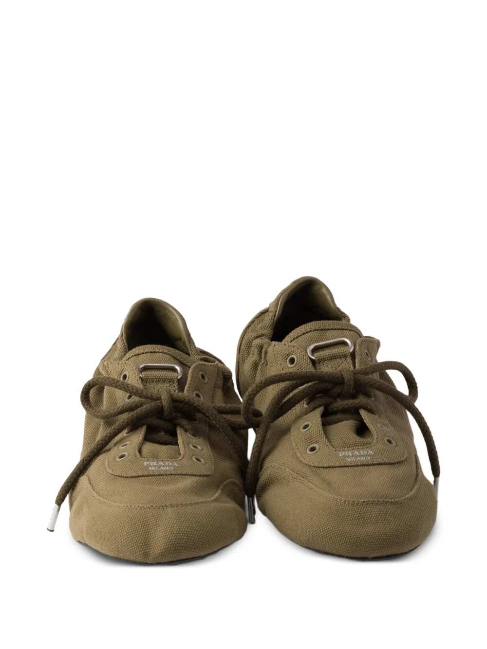 Prada Collapse canvas sneakers Groen