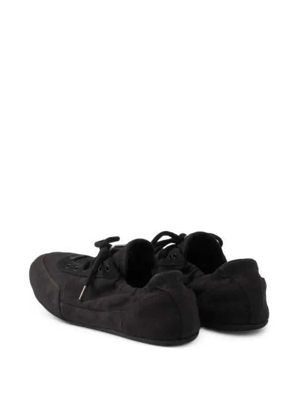 Prada Collapse Canvas Sneakers | Black | FARFETCH