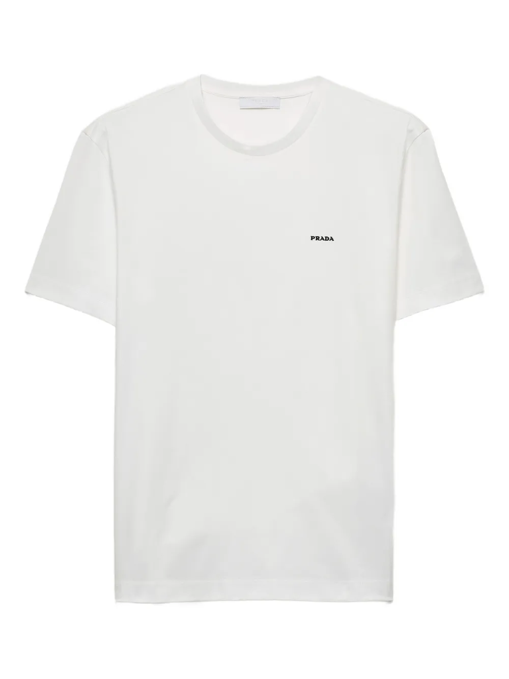 Prada T-Shirt mit Logo-Stickerei - Weiß