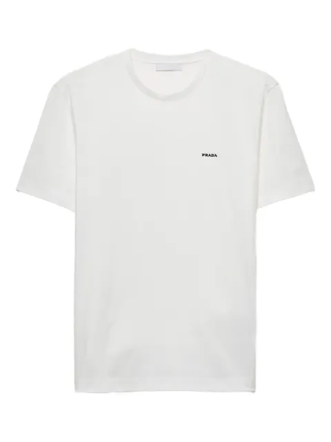 Prada logo-embroidered T-shirt