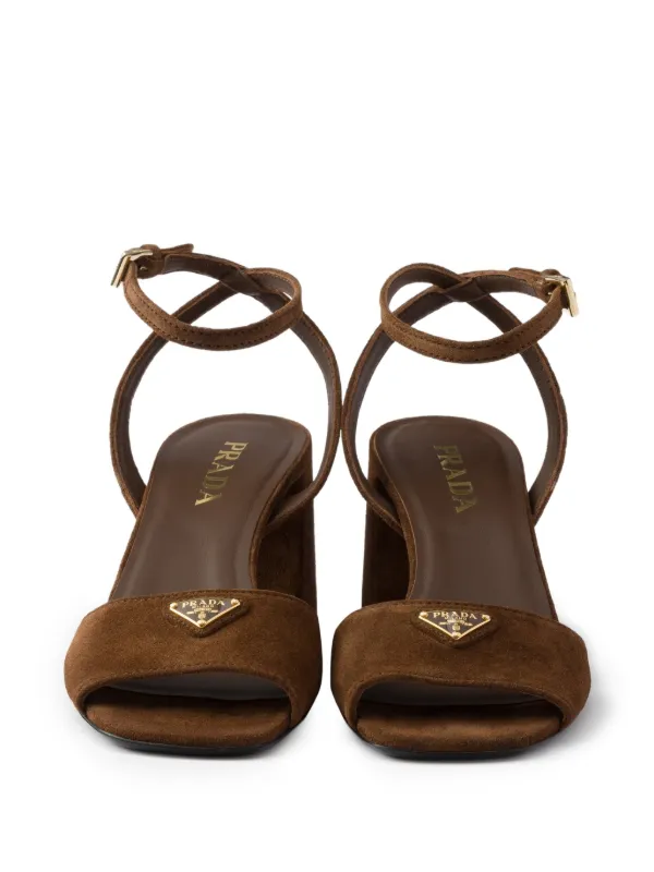 Prada スエードサンダル | ブラウン | FARFETCH JP