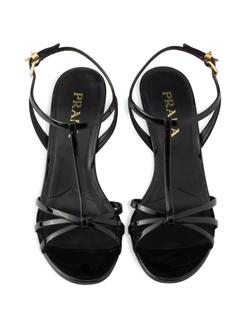 Prada Lakleren sandalen Zwart