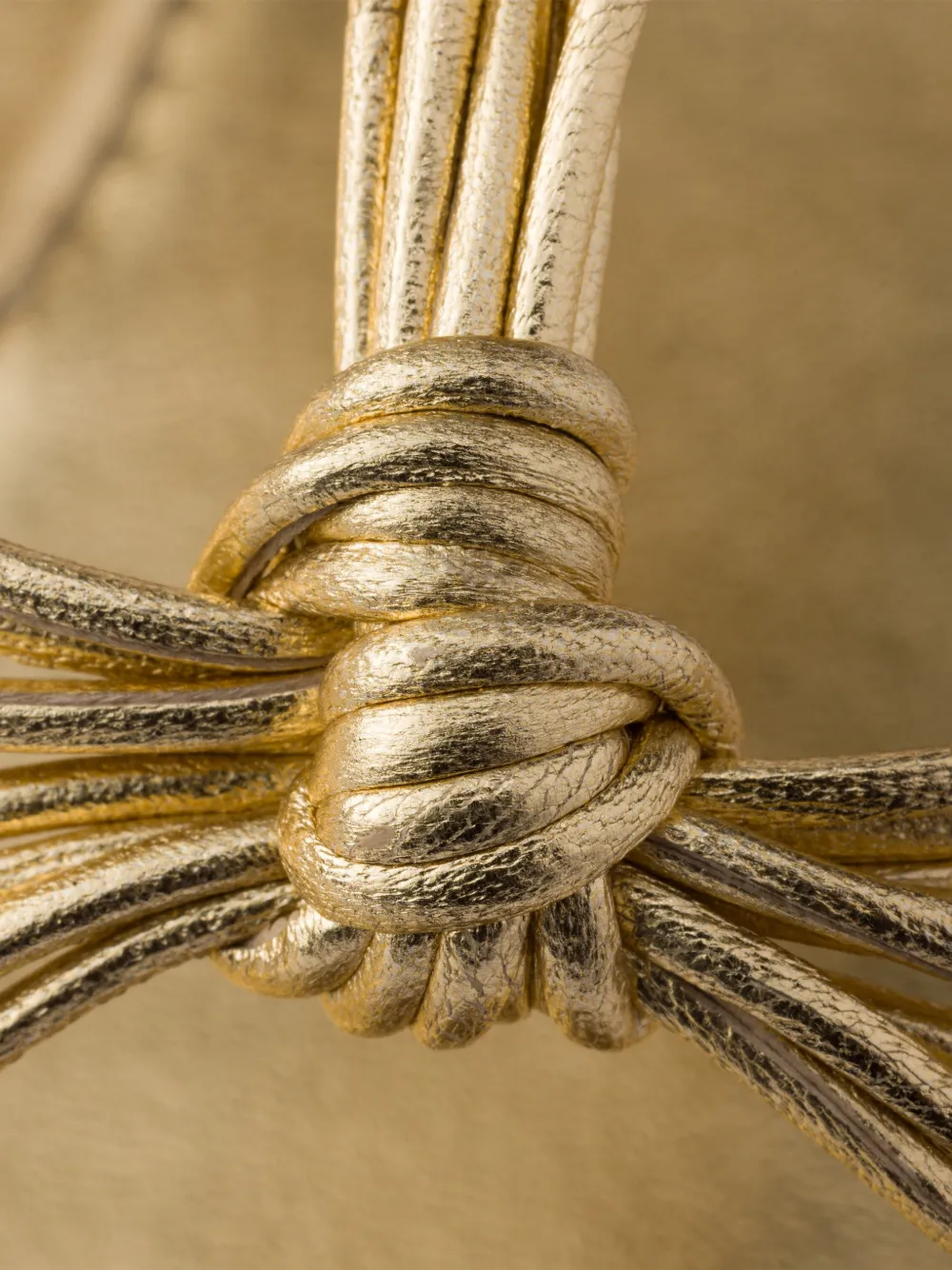 Prada Platte leren sandalen Goud